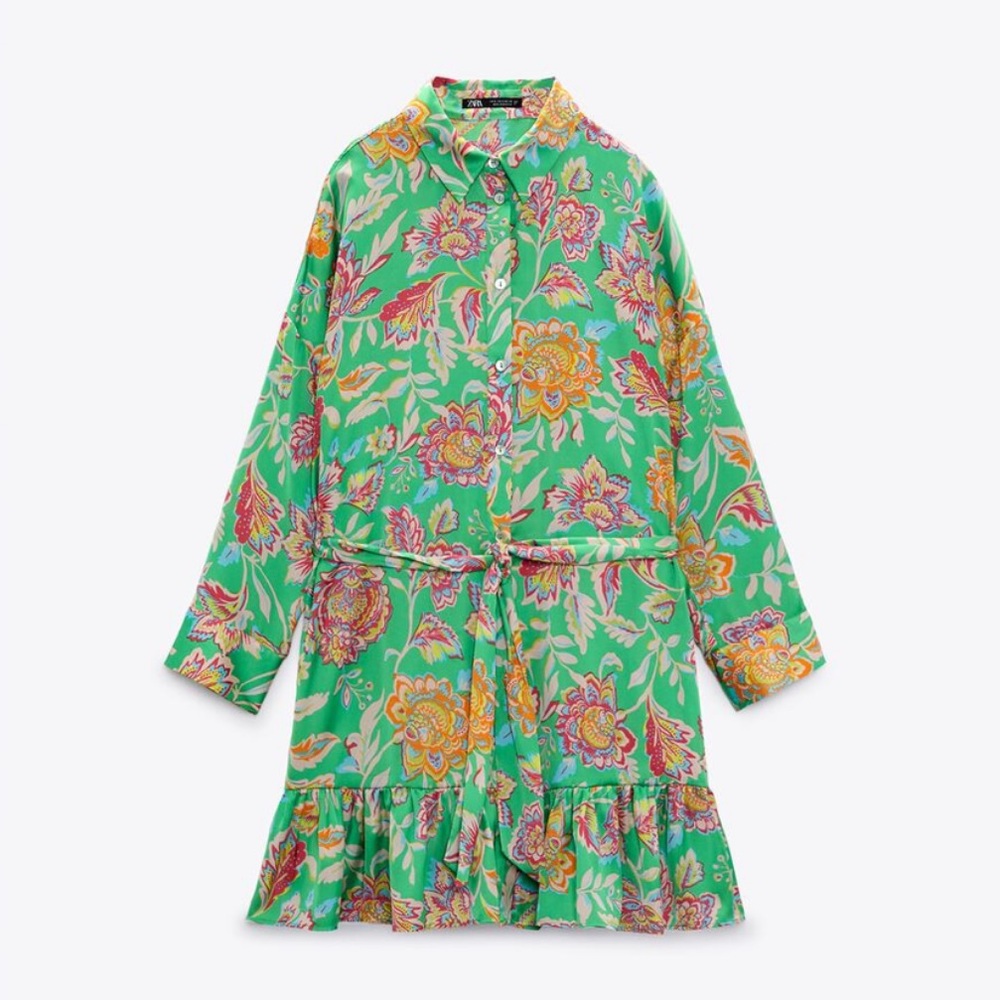 Zara Satin Effect Mini Dress